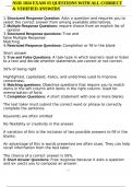 NUR 1024 EXAM &num;5 QUESTIONS WITH ALL CORRECT & VERIFIED ANSWERS