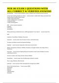 NUR 101 EXAM 1 QUESTIONS WITH ALL CORRECT & VERIFIED ANSWERS