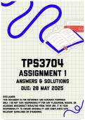 TPS3704 Assignment 1 Memo &vert; Due 28 May 2025