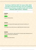 Final Exam&colon; NUR163&sol; NUR 163 &lpar;Latest 2025&sol; 2026&rpar; Concepts of Practical Nursing in the Care of Elderly Patients Exam Review &vert; Complete Guide with Verified Answers&vert; 100&percnt; Correct &ndash; Hondros