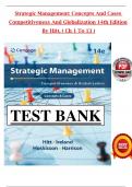 Strategic Management Concepts and Cases &ndash; Hitt 14th Edition &ndash; Complete Test Bank with Answers