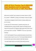 LEED AP ID&plus;C Practice Test D 2025&sol;2026  Exam Questions and Corresponding  Answers with Surety of 100&percnt; Pass Mark 