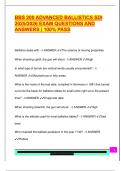 BBS 200 ADVANCED BALLISTICS SDI  2025&sol;2026 EXAM QUESTIONS AND  ANSWERS &vert; 100&percnt; PASS