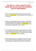 PGA PGM 3&period;0 - LEVEL 3 PRACTICE 2025  BRAND NEW ACTUAL EXAM WITH ANSWERS-  FACILITY MANAGEMENT&period;