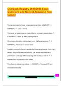 CCI Mock Registry 2025&sol;2026 Exam  Questions and Correct Answers &vert; New  Update 