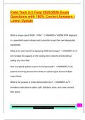 Field Tech 2-3 Final 2025&sol;2026 Exam  Questions with 100&percnt; Correct Answers &vert;  Latest Update