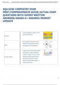 AQA GCSE CHEMISTRY EXAM  PREP&sol;COMPREHENSIVE GUIDE&sol;ACTUAL EXAM  QUESTIONS WITH EXPERT WRITTEN  ANSWERS&sol;GRADE A&plus; ASSURED&sol;NEWEST  UPDATE 