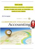 TEST BANK CORPORATE FINANCIAL ACCOUNTING&comma; 16TH EDITION BY CARL S&period; WARREN JEFF JONES&comma; ALL CHAPTERS 1 - 14&comma; COMPLETE NEW VERSION