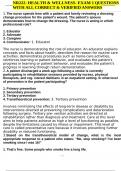 NR222- HEALTH & WELLNESS- EXAM 1 QUESTIONS WITH ALL CORRECT & VERIFIED ANSWERS