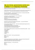 NR-222 FINAL QUESTIONS WITH ALL CORRECT & VERIFIED ANSWERS