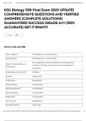 KSU Biology 1108 Final Exam 2025 UPDATE&vert; COMPREHENSIVE QUESTIONS AND VERIFIED ANSWERS &lpar;COMPLETE SOLUTIONS&rpar; GUARANTEED SUCCESS &vert;GRADE A&plus;&excl;&excl; &lpar;100&percnt; ACCURATE&rpar; GET IT RIGHT&excl;&excl;