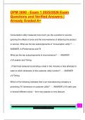 OPM 3000 - Exam 1 2025&sol;2026 Exam  Questions and Verified Answers &vert;  Already Graded A&plus;