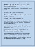 PNR 110 Final Study Guide Questions With Complete Solutions