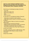 NUR 521 AVD PHARM BLUEPRINT EXAM 1 Blueprint Answers Minus the Prototype Drug List Questions With Complete Solutions