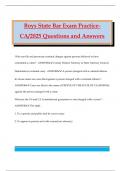 Boys State Bar Exam Practice- CA&sol;2025 Questions and Answers
