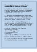 Clinical Application of Perfusion Exam Questions With Complete Solutions