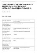 CWEA ELECTRICAL AND INSTRUMENTATION  GRADE 2 &lpar;CWEA ELECTRICAL AND  INSTRUMENT GRADE 2 EXAM&rpar; GRADED A&plus;