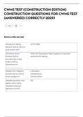 CWMS TEST &lpar;CONSTRUCTION EDITION&rpar;  CONSTRUCTION QUESTIONS FOR CWMS TEST  &lpar;ANSWERED&rpar; CORRECTLY 2025&excl;