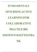Test Bank Fundamentals of Nursing, 3rd Edition by Barbara L Yoost Complete guide Chapter 1- 42| Test Bank 100% Veriﬁed Answers PDF