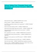 School Safety First Trimester Exam with Questions and Correct Answers 2025-2026 GRADED A&plus;&period;