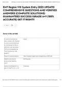 EMT Region VIII System Entry 2025 UPDATE&vert; COMPREHENSIVE QUESTIONS AND VERIFIED ANSWERS &lpar;COMPLETE SOLUTIONS&rpar; GUARANTEED SUCCESS &vert;GRADE A&plus;&excl;&excl; &lpar;100&percnt; ACCURATE&rpar; GET IT RIGHT&excl;&excl;