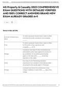 MS Property & Casualty 2025 COMPREHENSIVE EXAM QUESTIONS WITH DETAILED VERIFIED AND 100&percnt; CORRECT ANSWERS BRAND NEW EXAM ALREADY GRADED A&plus;&excl;&excl;