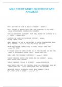 MKC STUDY GUIDE QUESTIONS AND ANSWERS