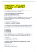 CONNECTICUT STATE EXAM QUESTIONS WITH CORRECT ANSWERS