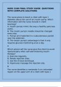 NURS 316B FINAL STUDY GUIDE  QUESTIONS WITH COMPLETE SOLUTIONS
