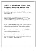 3rd Edition Milady Master Educator Exam Study Set QUESTIONS WITH ANSWERS