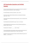 CPT Examination Questions and Verified Answers