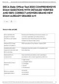 DECA State Officer Test 2025 COMPREHENSIVE EXAM QUESTIONS WITH DETAILED VERIFIED AND 100&percnt; CORRECT ANSWERS BRAND NEW EXAM ALREADY GRADED A&plus;&excl;&excl;