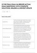 HY 102 FINAL EXAM UA-BEELER &vert;ACTUAL  EXAM QUESTIONS &vert; WITH COMPLETE  SOLUTIONS&comma; GRADED A&plus;&sol;NEWEST UPDATE