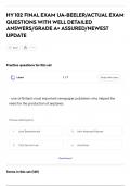 HY 102 FINAL EXAM UA-BEELER&sol;ACTUAL EXAM  QUESTIONS WITH WELL DETAILED  ANSWERS&sol;GRADE A&plus; ASSURED&sol;NEWEST  UPDATE