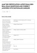 JAMF 100 LATEST EXAM&sol; REAL EXAM  QUESTIONS AND CORRECT ANSWERS WITH  RATIONALES &vert; A&plus;GRADE