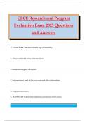 CECE Research and Program Evaluation Exam 2025 Questions and Answers