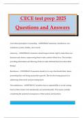 CECE test prep 2025 Questions and Answers