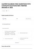 MASTER PLUMBING WSSC QUESTIONS WITH  COMPLETE SOLUTIONS 100&percnt; VERIFIED  GRADED A&plus; 2025