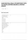 MMSC490 FINAL EXAM &vert; 211 QUESTIONS &vert; WITH  ACCURATE ANSWERS GRADED A&plus;&sol;NEWEST  UPDATE