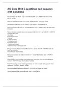 AO Core Unit 5 questions and answers with solutions