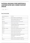 NATIONAL BUILDING CODE QUESTIONS &  ANSWERS RATED 100&percnt; CORRECT&sol;NEWEST  UPDATE