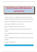 NUR 195 Exam 2 2025 Questions and Answers