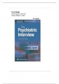 Test Bank For The Psychiatric Interview 5th Edition&lpar; Daniel J&period; Carlat &comma; 2025&rpar; All Chapters 1-34&vert; Newest Edition