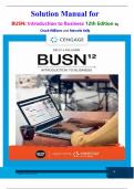 Solution Manual for  BUSN&colon; Introduction to Business 12th Edition by Chuck Williams and Marcella Kelly isbn-9780357122945 Complete Latest Verified Guide
