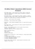 FA BOLC Mod 1 Questions With Correct Answers