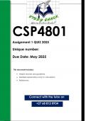 CSP4801 Assignment 1 &lpar;QUALITY ANSWERS&rpar; 2025