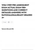WGU C909 PRE ASSESSMENT EXAM ACTUAL EXAM 100&plus; QUESTIONS AND CORRECT DETAILED ANSWERS WITH RATIONALES&vert;ALREADY GRADED A&plus;