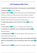 ATI Fundamentals Unit 1 Exam Questions with correct Answers 2025&sol;2026&lpar; A&plus; GRADED 100&percnt; VERIFIED&rpar;&period;