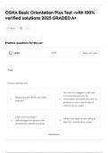 OSHA Basic Orientation Plus Test -with 100&percnt;  verified solutions 2025 GRADED A&plus;