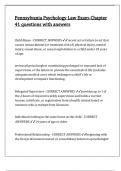 Pennsylvania Psychology Law Exam-Chapter 41 questions with answers